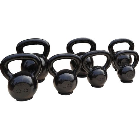 Kettlebell - 24 kg - ghisa - base in gomma