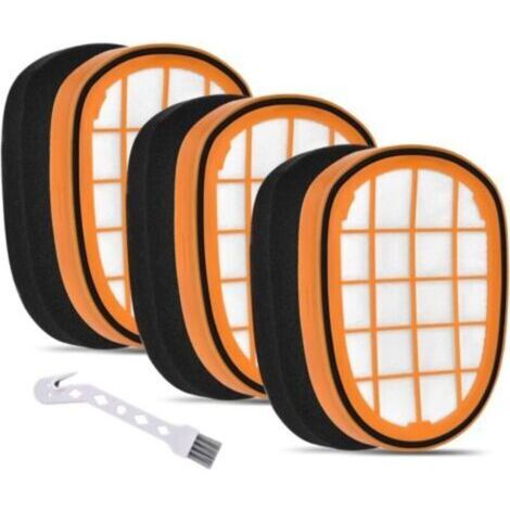 Jeu de 3 filtres lavables pour aspirateur Philips FC6728/FC6727/FC6822 avec brosses de nettoyage (1/4)