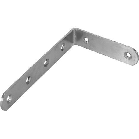 Équerre de renfort d'étagère en acier inoxydable en forme de L 125 x 75 mm (1/5)