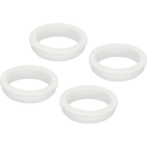 4pcs Bouton-pression Caoutchouc Œillet Prise Montage Blanc (1/5)