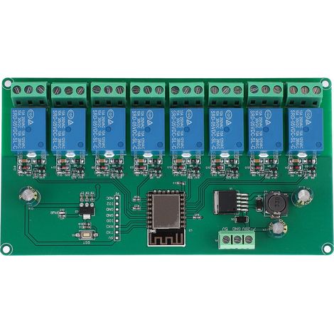 Module relais WIFI 8 canaux, carte de développement ESP8266 pour commande sans fil, alimentation CC 7-28 V / 5 V (1/5)