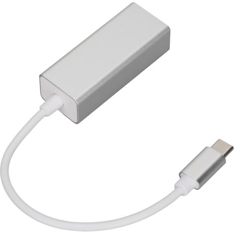 Adaptateur USB-C vers Ethernet RJ45 Argent, Connexion Stable pour MacBook, Galaxy S9/S8/Note 10, Compatible PC Portables