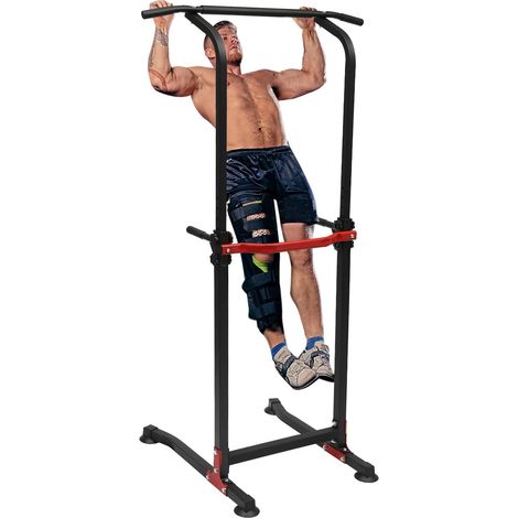 Dipstation multifonctionnelle Pull up power station avec barre de traction Power Station réglable en hauteur de 165-210cm pour la maison avec barre de traction capacité de charge 150 kg (1/5)