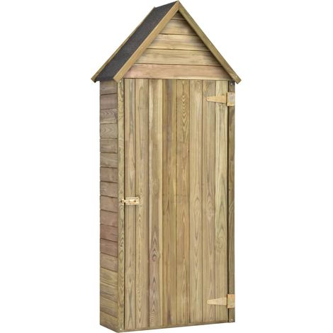 Abri à outils de jardin avec porte 77x28x178 Pinède imprégnée (1/5)