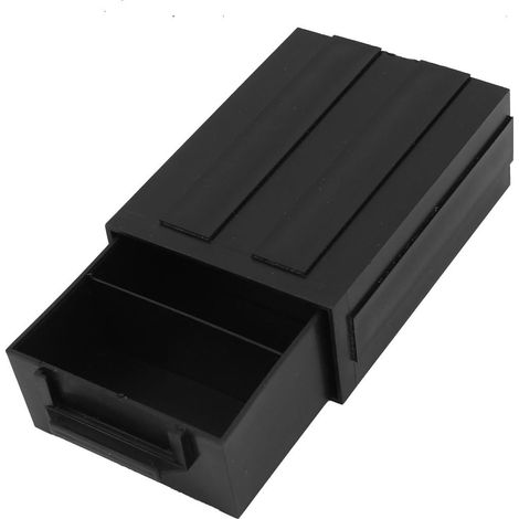 Schwarzer Kunststoff 3 Fächer Antistatische ESD-IC-Komponentenschublade Leere Box