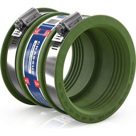 CR Schlauchadapter Typ 1 CDC 095 FKM (80-95mm), bis 0,6 bar, FKM / V2A