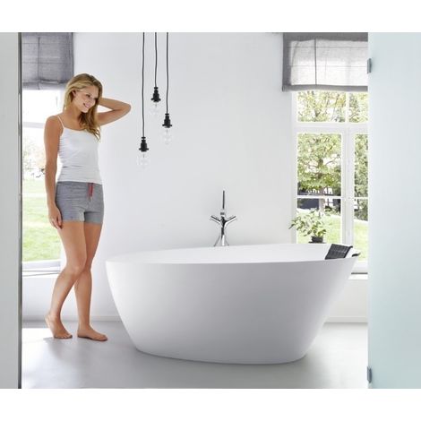 RIHO Toledo bañera exenta, SOLIDSurface, 158x110x62cm, 301 (1/3)