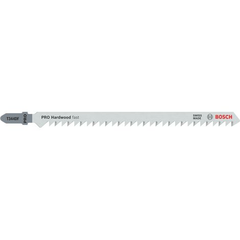 Bosch Pro Stichsägeblatt Speed for Hard Wood zum Sägen in Holz (5 Stück, T 344 DF)