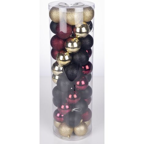 Christmas Gifts boule de Noël Noir H6xl6xL6cm (1/4)