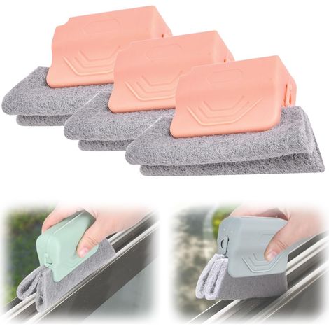 Brosse de nettoyage multi-surfaces pour joints, outil portatif pour rails de fenêtres, joints de carrelage et rainures coulissantes, kit de dépoussiérage efficace, taille universelle (1/5)
