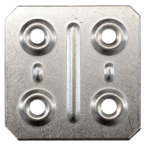 PIASTRINA QUADRA 4 FORI 40X40 MM ZINCATA- 200,0 pz