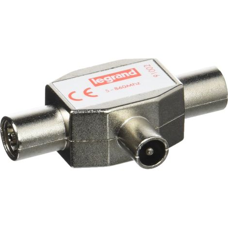 Splitter televisivo da 9,5 mm, 1 ingresso maschio, 2 uscite (1/4)
