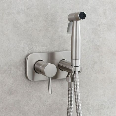 Douchette WC murale – Laiton haute qualité – Résistante à la rouille – Tuyau double protection (1/5)