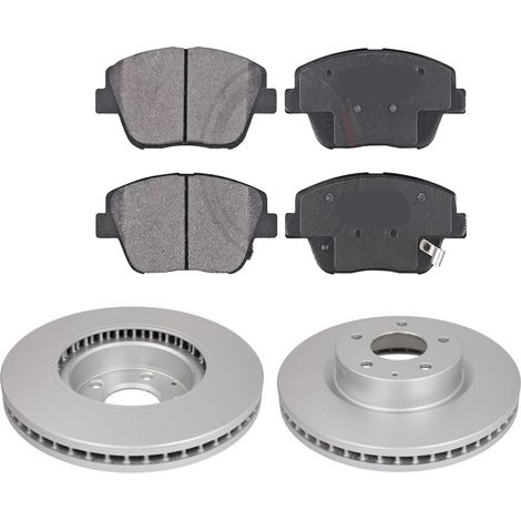 KIT FRENI ANTERIORI compatibile con HYUNDAI SONATA VI (YF) - DISCHI + PASTIGLIE OEM: P30066, P30055 / 17676 /SOSTITUZIONE DIRETTA/BASSA POLVERE/SILENZIOSO (1/5)
