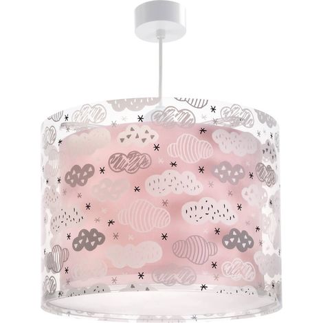 Lampe suspendue chambre d'enfant Clouds rose tendre avec du blanc - 41412MS