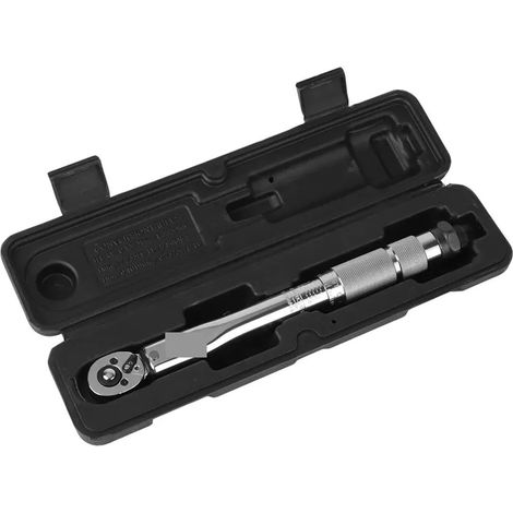 5-25N.m Micrometer Car Motorbike Disassembly Tool Professional Adjustable Torque Wrench 1/4'' Drive Spanner Hand Tool 3/8Adapter (1/5)