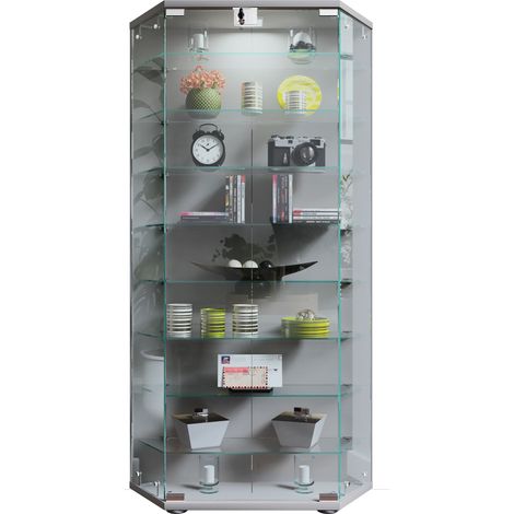 Estante de exhibición de cristal de madera Cenila XL 114x83x17 - VCM (1/2)