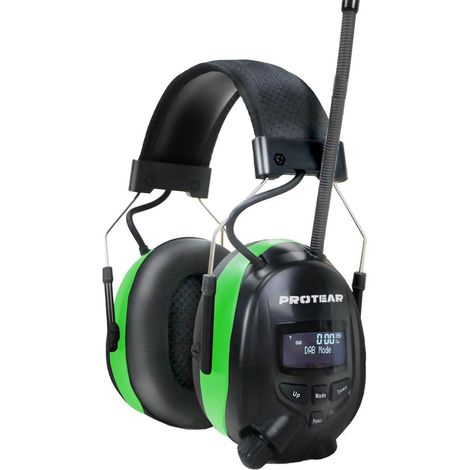 Gehörschutz Bluetooth 5.3 DAB FM SNR 30dB Akku Grün (1/5)