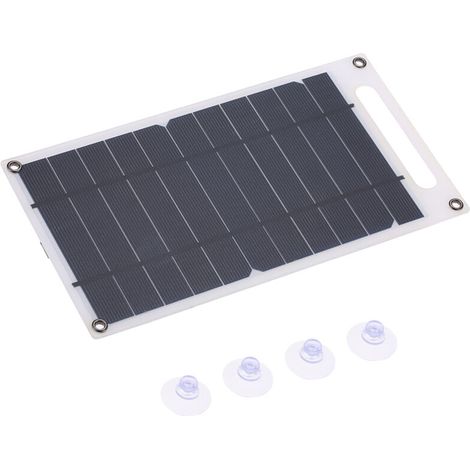 Ultra-thin monocrystalline silicon solar panel, 7.8W, charger, USB port, for mobile phone, outdoor camping, climbing, hiking (1/5)