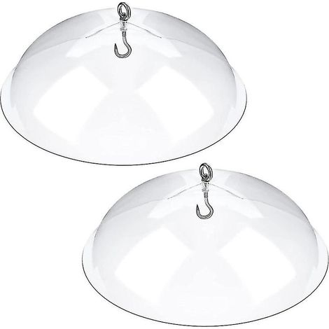 Lot de 2 housses de protection pour mangeoires à oiseaux, dôme de protection, housse de protection contre la pluie pour mangeoires à oiseaux suspendues (1/3)