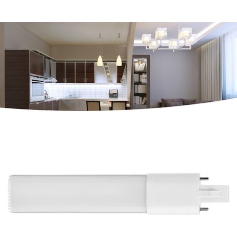 Lampe LED G23 6W Blanc Froid, Tube Encastré Horizontal Compact à 2 Broches pour Éclairage