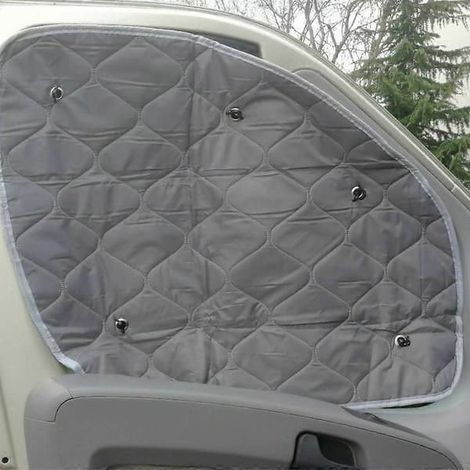Compatible avec Fiat Ducato Citroen Relay Bil Vindruta Solskydd Skydd Interna Termiska Gardiner Kit Bil Lyftfönster Solskydd Sommarverktyg-Perfekt