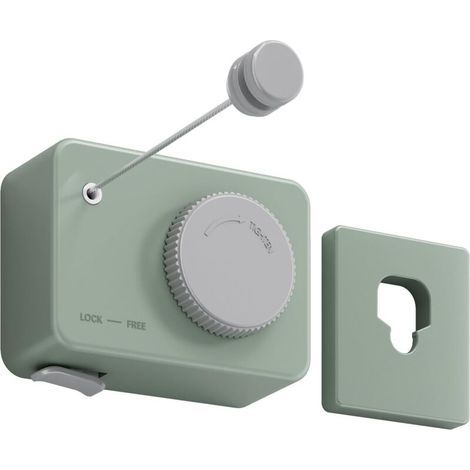 Étendoir à linge mural rétractable en acier inoxydable 304, longueur réglable (4,2 m), résistant au vent et à la pluie, pour une utilisation intérieure et extérieure, vert. (1/5)