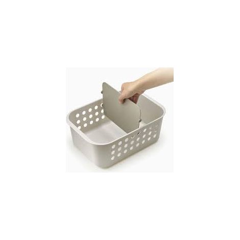Cesta de almacenamiento grande Joseph Joseph EasyStore para baño, organizador ventilado con divisor móvil, ideal para artículos de higiene, fácil limpieza.