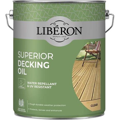 Liberon Superior Decking Oil Clear 5 Litre - Protect & Enhance
