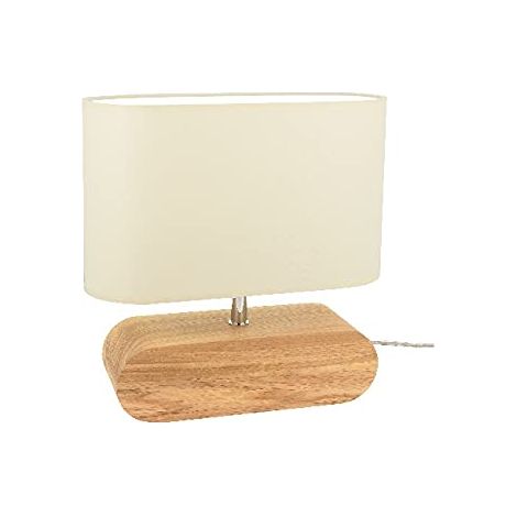 Lampe de Bureau Shade Form - Bureau, Table de Chevet - Bois, Blanc, Tissu 30 X 12 X 31 (1/5)