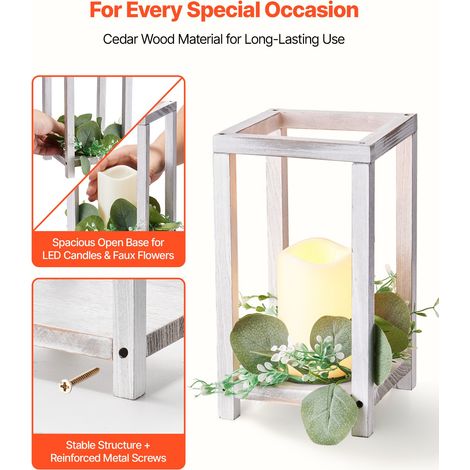 Lanterne de Mariage en Bois - Lot de 12 Lanterne Décorative avec (1/5)