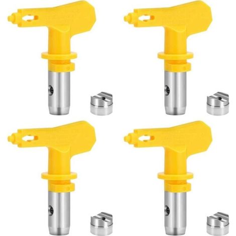 4 embouts de pulvérisateur sans air. Topretty embout réversible en acier tungstène pour pistolet à peinture haute pression pour murs (Type 215 311 317 517) (1/5)
