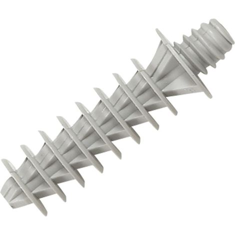 Cheville à visser grise RAL7035 pour perçage de 8 mm avec tête filetée de 6,6 mm et pas de 150 mm – Modèle Legrand 031882