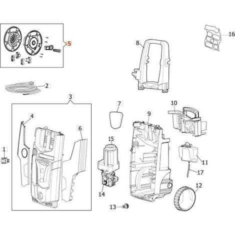 KIT DE CARRETE DE MANGUERA EMAK ORIGINAL CH70020207