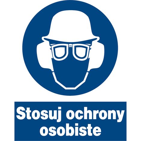 ZNO-19 - Segnale di sicurezza e salute sul lavoro - Utilizzare dispositivi di protezione individuale