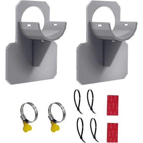 Ensemble de 2 supports de tuyau de piscine, adaptateur de tuyau, accessoires de piscine gris, pour tuyaux de piscine jusqu'à 38 mm de diamètre.
