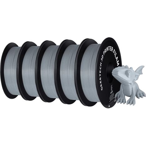 Filament 3D, matériau PETG, diamètre 1,75 mm, GRIS (1/2)