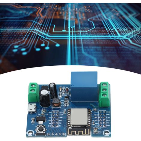 ESP8266 Einkanal-WLAN-Relaismodul, betrieben mit 5 bis 80 V Gleichstrom, ESP-12F Entwicklungsboard für die Sekundärentwicklung (1/5)