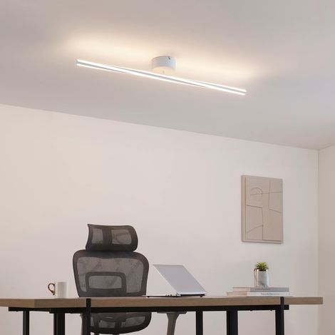 Schlanke lange dimmbare  Aluminium Wand- oder Deckenleuchte weiß 100 cm - Telvo