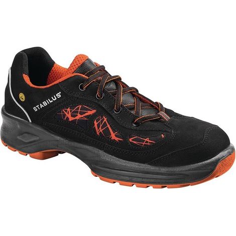 Chaussure de sécurité BASTI LOW ORANGE taille 43 orange/noir S2 ESD EN ISO 20345 (1/3)