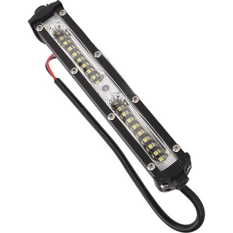 Phare de travail LED 54W barre lumineuse 1 rangée noir pour moto, lampe de route tout-terrain universelle, feux auxiliaires de voiture (1/5)