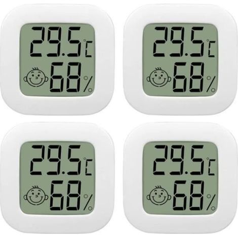 Thermomètre Intérieur - Mini LCD - Haute Précision - Moniteur d'Hygrométrie - Température et Humidité (1/4)