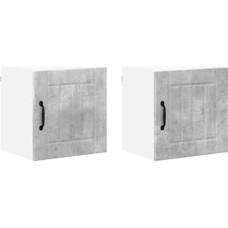 Meubles de Rangement,Armoire de cuisine 2 pcs Gris béton 40 x 31 x 40 cm CFW890821 (1/5)