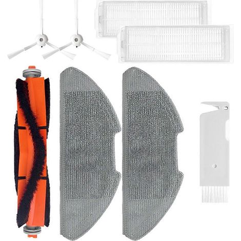 Pièces détachées pour aspirateur robot-laveuse Mi 2 Pro MJST1SHW / 2 Lite MJSTL : brosse latérale principale, filtre HEPA, chiffon de nettoyage et accessoires. (1/5)