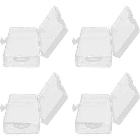 Boîte de Rangement Transparente avec Couvercle à Charnière pour Perles, Bijoux et Artisanat