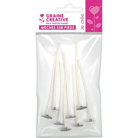 Graine Créative - Mèches à Bougie 10cm 8 pièces (1/2)