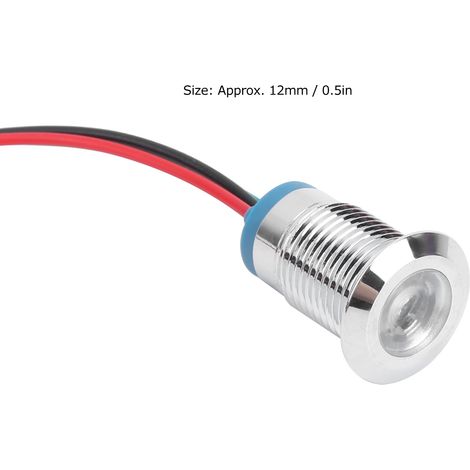 Quatre ensembles vendus ensemble, 12-24V, voyant LED bicolore étanche en métal de 12 mm (rouge/vert). (1/5)