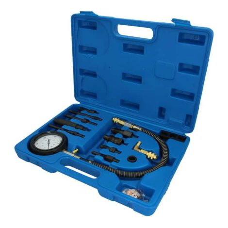 BRILLIANT  TOOLS  Juego  de  probador  de  compresión  para  motores  diésel  de  15  piezas  -  BT581050