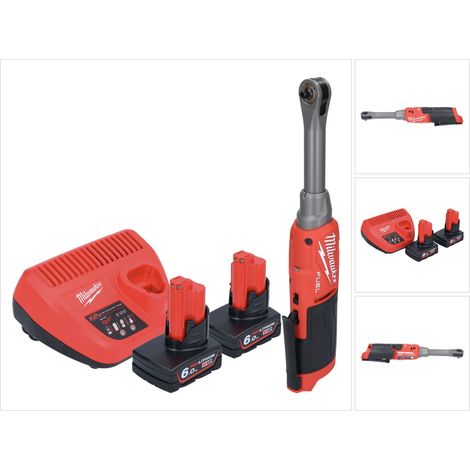 Milwaukee M12 FHIR14LR-602 Akku Hochgeschwindigkeits Ratsche 12 V 47 Nm 1/4" Brushless + 2x Akku 6,0 Ah + Ladegerät (1/5)