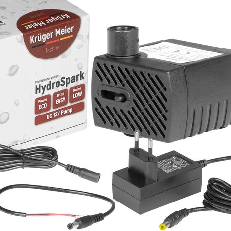 Wasserpumpe mit 12V- und 230V-Universalnetzteil für Wohnmobil-Aquarien, 300 l/h (1/5)